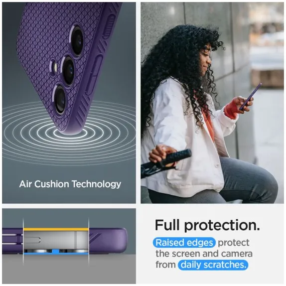 Калъф Liquid Air за Samsung S24, тъмно лилав, Deep Лилаво, Purple