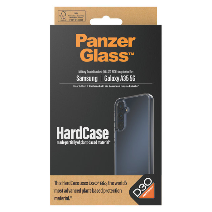 Калъф HardCase D3O за Samsung Galaxy A35 5G, Прозрачно, PanzerGlass
