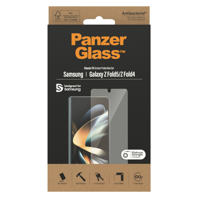 Закалено стъкло AB за Samsung Galaxy Z Fold5/Z Fold4, Прозрачно, PanzerGlass