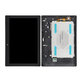 LCD дисплей за Lenovo TAB 2 A10-70, Тъчскрийн и рамка, черен, Black, TFT