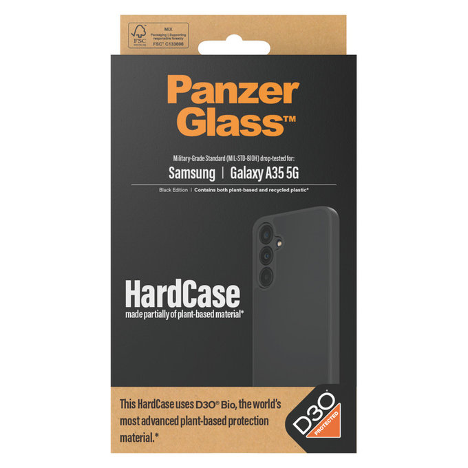 Калъф HardCase D3O за Samsung Galaxy A35 5G, Черно, PanzerGlass
