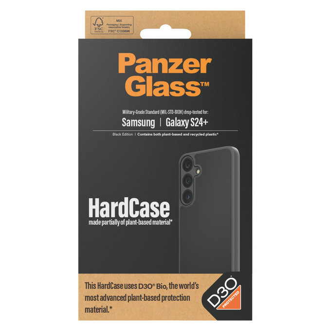 Калъф HardCase D3O за Samsung Galaxy S24+, Черно, PanzerGlass