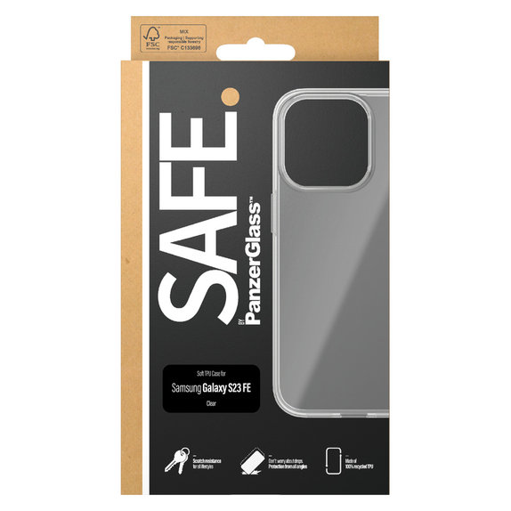 Калъф TPU за Samsung Galaxy S23 FE, Прозрачно, SAFE by PanzerGlass