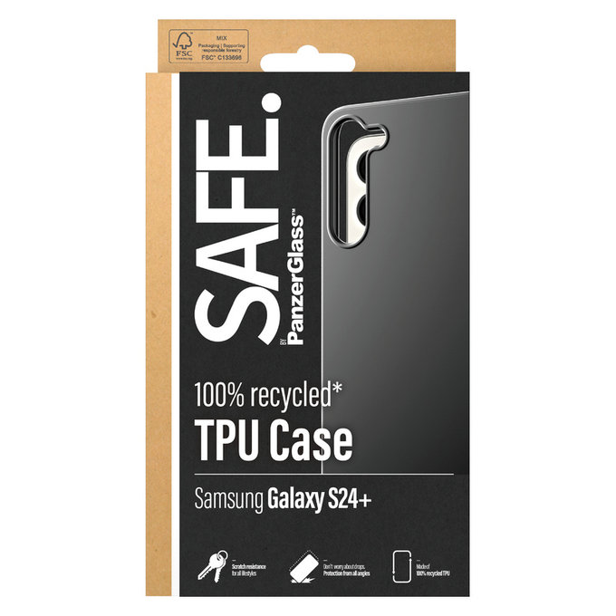 Калъф TPU за Samsung Galaxy S24+, Черно, SAFE by PanzerGlass