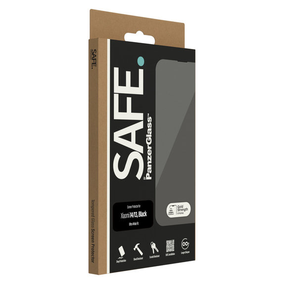 Закалено стъкло UWF за Xiaomi 14/13, Черно, SAFE by PanzerGlass