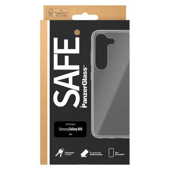 Калъф TPU за Samsung Galaxy A04, Прозрачно, SAFE by PanzerGlass