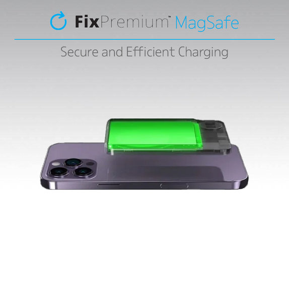 MagSafe външна батерия с LCD 5000 mAh, лилав, Лилаво, Purple, FixPremium
