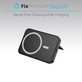 MagSafe външна батерия със стойка 5000 mAh, Черно, Black, FixPremium
