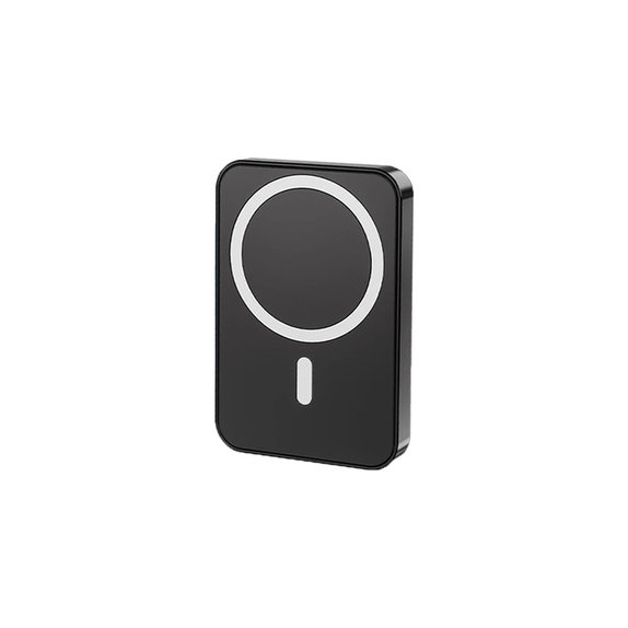 MagSafe външна батерия със стойка 5000 mAh, Черно, Black, FixPremium