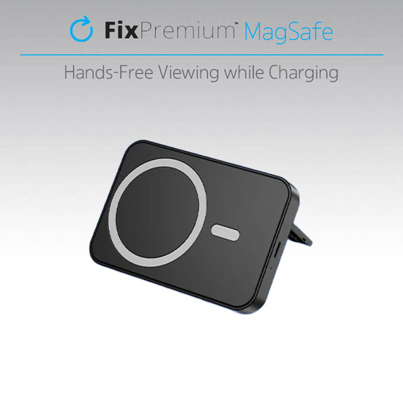 MagSafe външна батерия със стойка 5000 mAh, Бял, White, FixPremium