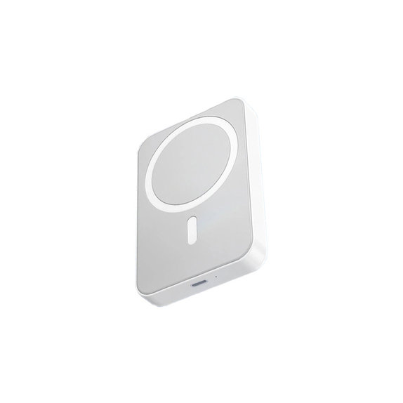 MagSafe външна батерия със стойка 5000 mAh, Бял, White, FixPremium