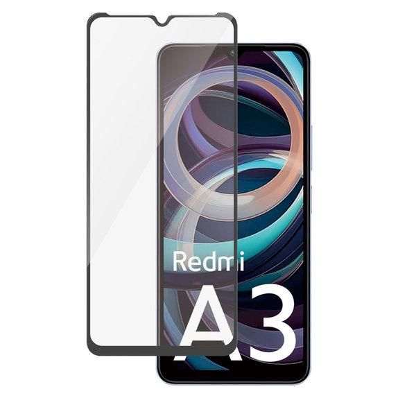 Закалено стъкло UWF AB за Xiaomi Redmi A3, Čierne, PanzerGlass