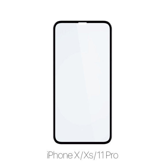 Закалено стъкло FullCover за iPhone X, XS и 11 Pro (10 Pack), FixPremium