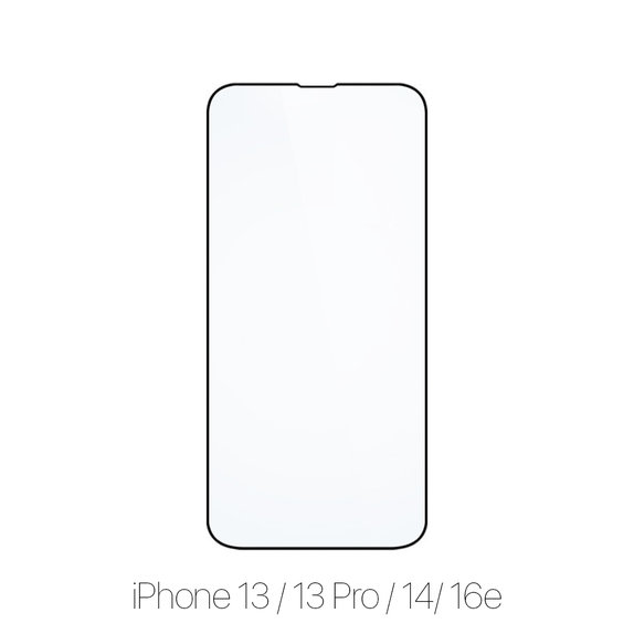 Закалено стъкло FullCover за iPhone 13, 13 Pro и 14 (10 Pack), FixPremium