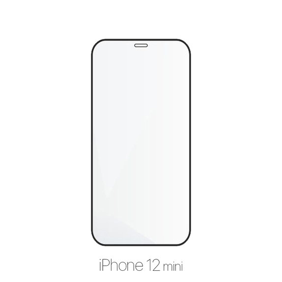 Закалено стъкло FullCover за iPhone 12 mini (10 Pack), FixPremium