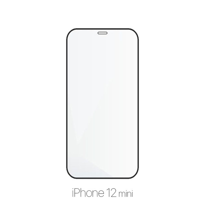 Закалено стъкло FullCover за iPhone 12 mini (10 Pack), FixPremium