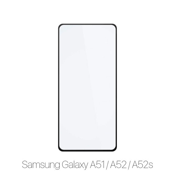 Закалено стъкло FullCover за Samsung A51/A52/A52s (10 Pack), FixPremium