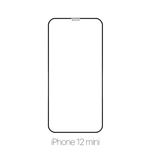 Закалено стъкло FullCover за iPhone 12 mini, FixPremium
