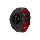 Двуцветна силиконова каишка за Garmin (QuickFit 22mm), Черно, Black, FixPremium