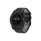 Двуцветна силиконова каишка за Garmin (QuickFit 22mm), Черно, Black, FixPremium