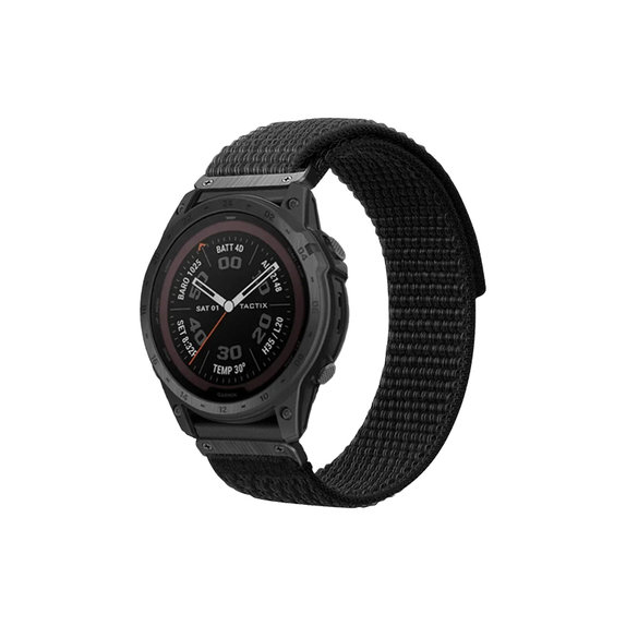Найлонова каишка за Garmin (QuickFit 26mm), Черно, Black, FixPremium