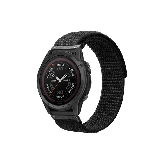 Найлонова каишка за Garmin (QuickFit 22mm), Черно, Black, FixPremium