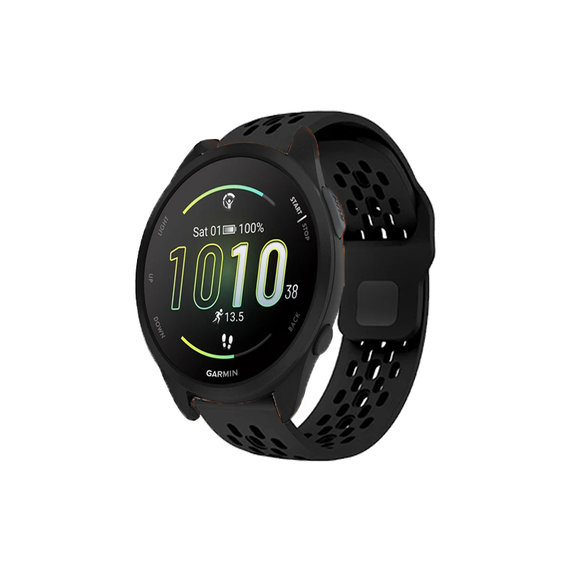 Универсална силиконова каишка за Garmin (20mm), Черно, Black, FixPremium