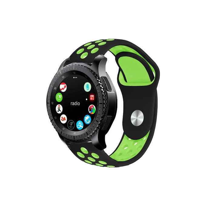 Спортна силиконова каишка за Garmin (20mm), Черно, Black, FixPremium