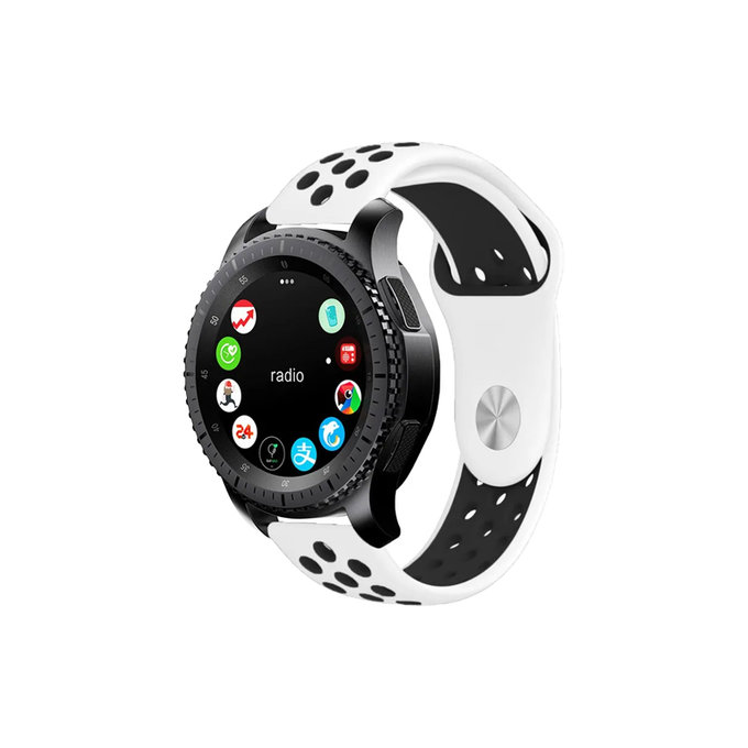 Спортна силиконова каишка за Garmin (20mm), Бял, White, FixPremium