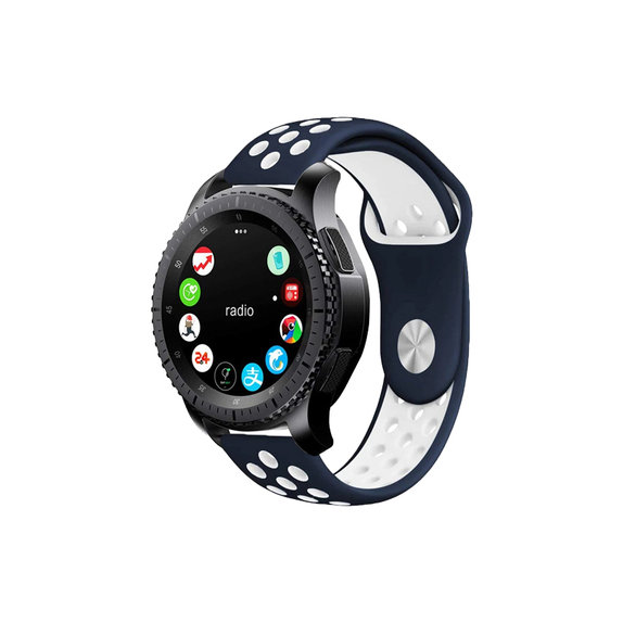 Спортна силиконова каишка за Garmin (22mm), Синьо, Blue, FixPremium