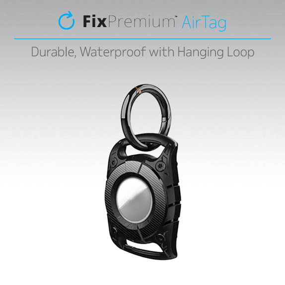 Нашийник за AirTag за кучета и котки, Черно, Black, FixPremium