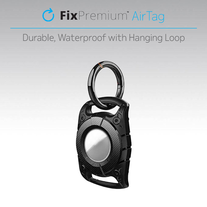 Нашийник за AirTag за кучета и котки, Черно, Black, FixPremium