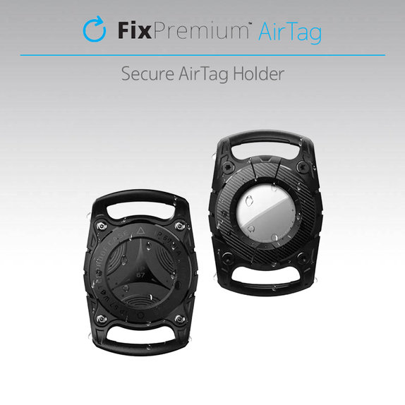 Нашийник за AirTag за кучета и котки, Черно, Black, FixPremium