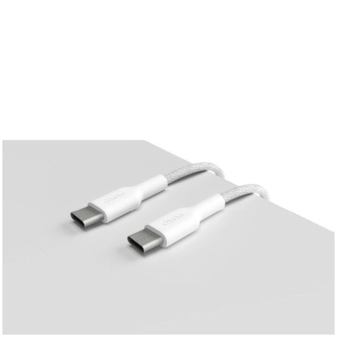 USB-C / USB-C кабел 240W Fabrik FABK4, 2m, Бял, White, PURO