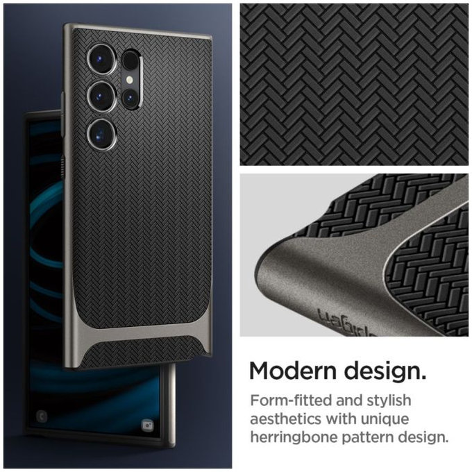 Калъф Neo Hybrid за Samsung S24 Ultra, оръжейно сив, Gunmetal