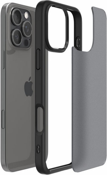 Калъф Ultra Hybrid за iPhone 16 Pro, матирано черен, Frost Black
