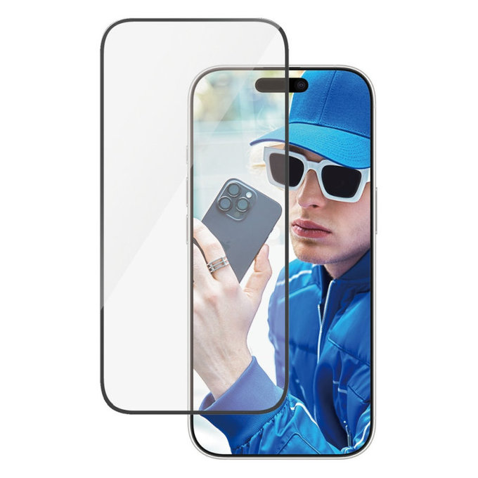Закалено стъкло UWF с апликатор за iPhone 16 Pro, Черно, PanzerGlass