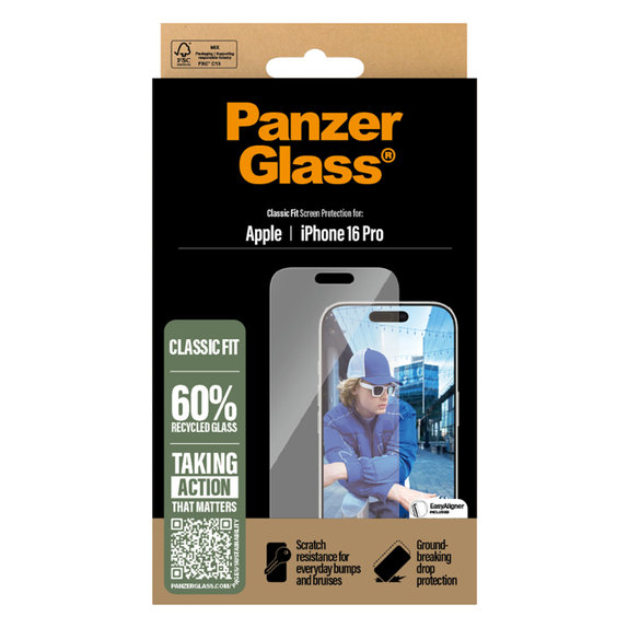 Закалено стъкло за iPhone 16 Pro, Прозрачен, Transparent, PanzerGlass