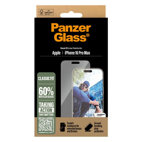 Закалено стъкло за iPhone 16 Pro Max, Прозрачен, Transparent, PanzerGlass