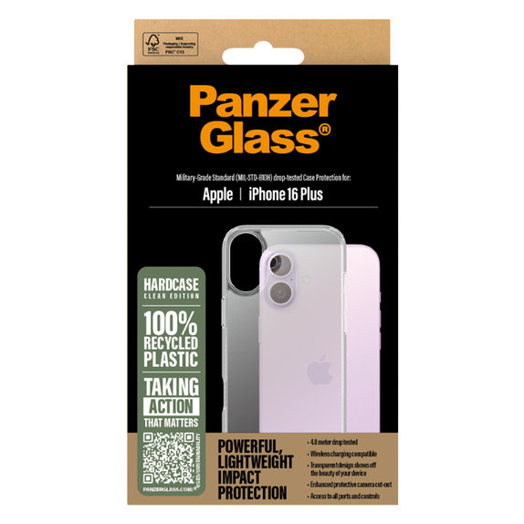Калъф HardCase за iPhone 16 Plus, Прозрачен, Transparent