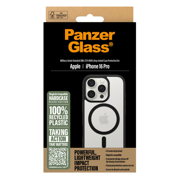 Калъф HardCase с MagSafe за iPhone 16 Pro, Черно, Black