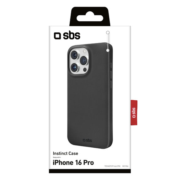 Калъф Instinct за iPhone 16 Pro, Черно, Black, SBS