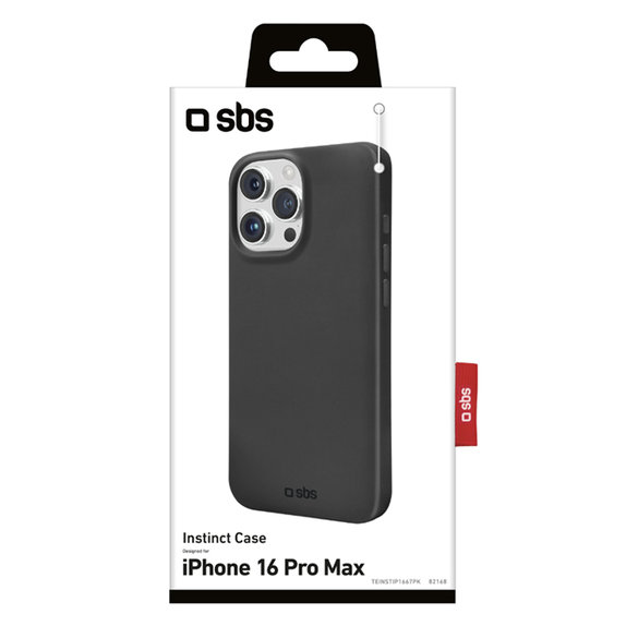 Калъф Instinct за iPhone 16 Pro Max, Черно, Black, SBS