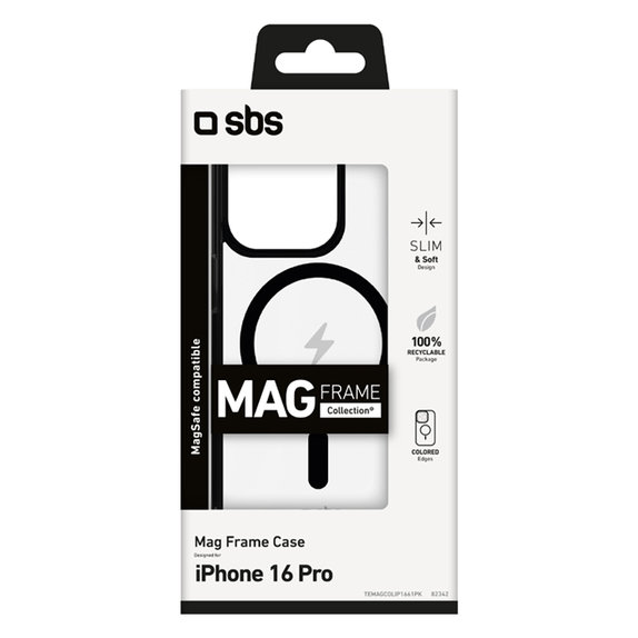 Калъф Mag Frame с MagSafe за iPhone 16 Pro, Черно, Black