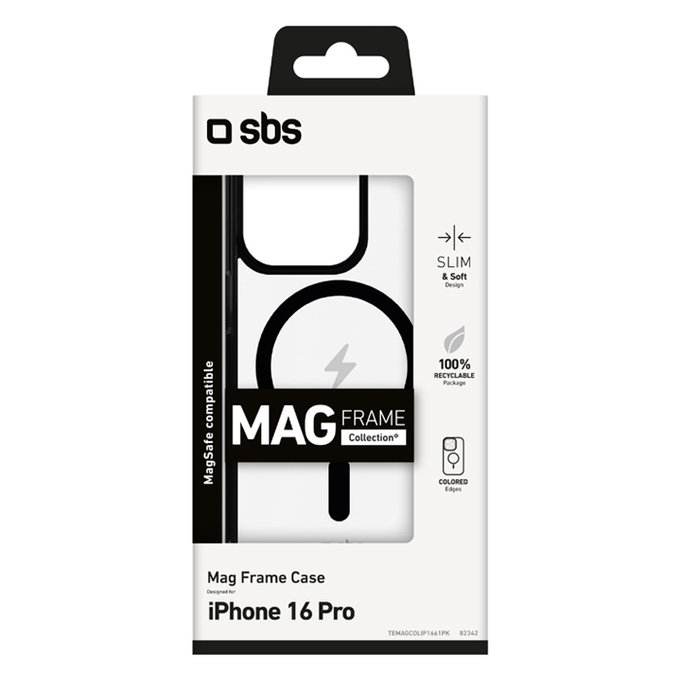 Калъф Mag Frame с MagSafe за iPhone 16 Pro, Черно, Black