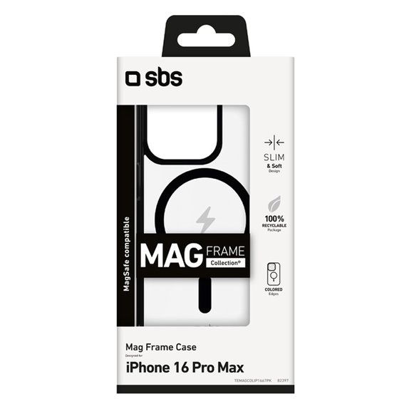 Калъф Mag Frame с MagSafe за iPhone 16 Pro Max, Черно, Black