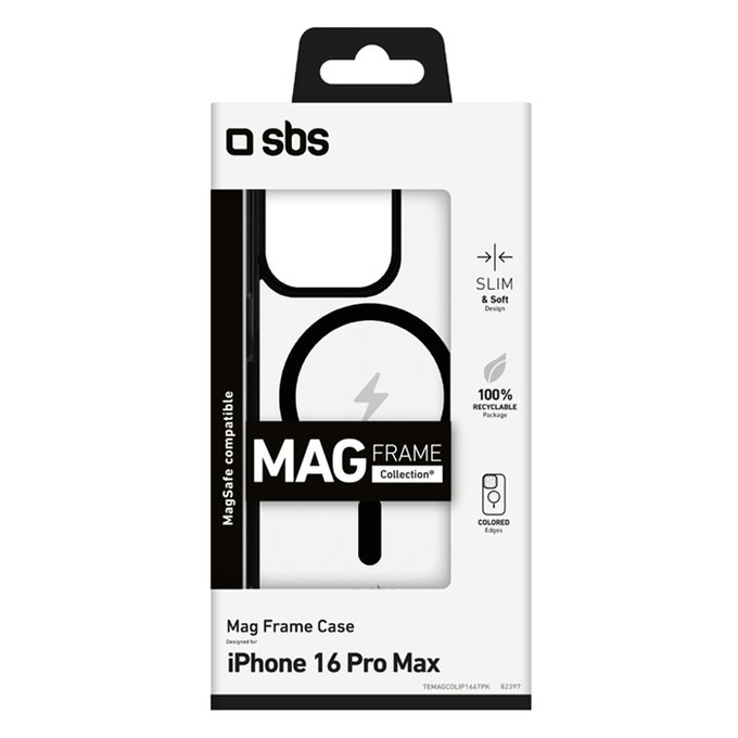 Калъф Mag Frame с MagSafe за iPhone 16 Pro Max, Черно, Black