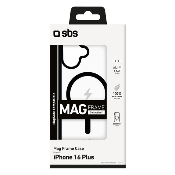 Калъф Mag Frame с MagSafe за iPhone 16 Plus, Черно, Black
