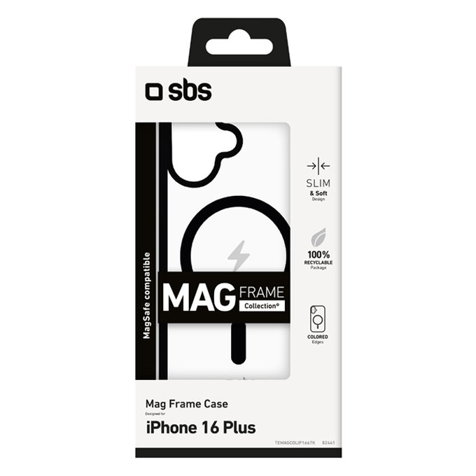 Калъф Mag Frame с MagSafe за iPhone 16 Plus, Черно, Black