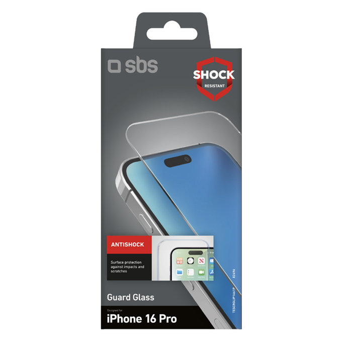 Закалено стъкло Guard Glass за iPhone 16 Pro, Прозрачен, Transparent, SBS